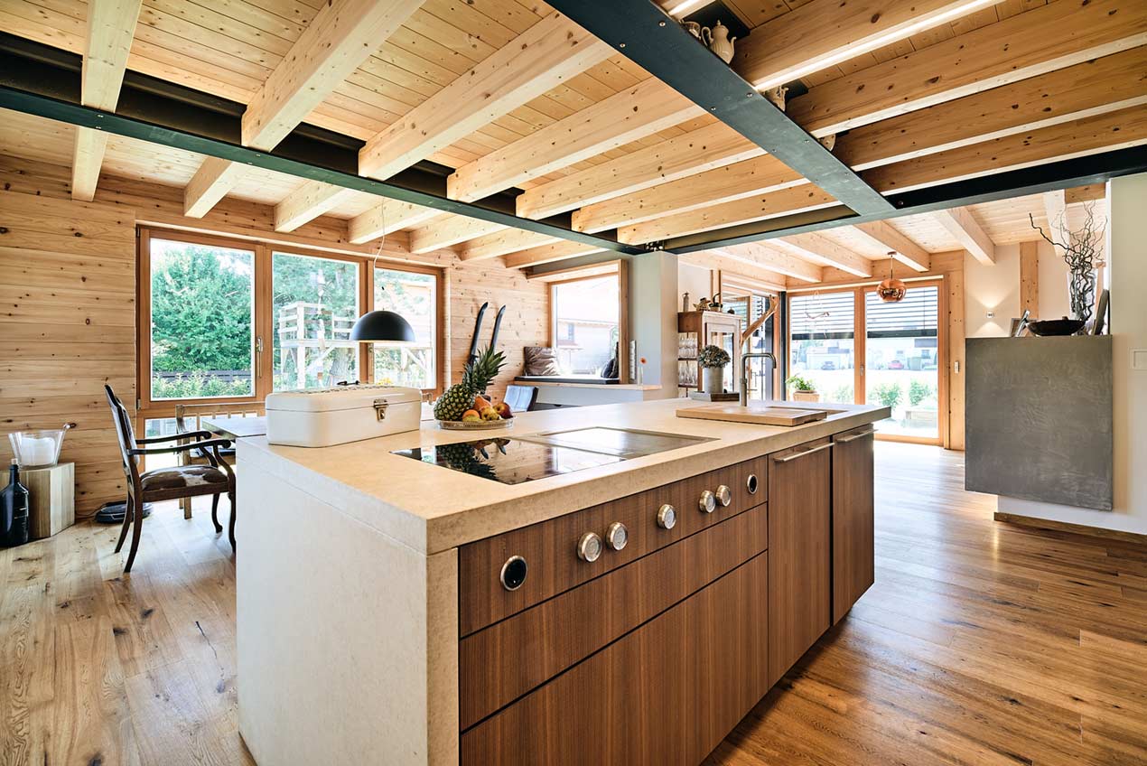 Holzhaus im Landkreis Rosenheim, Küche